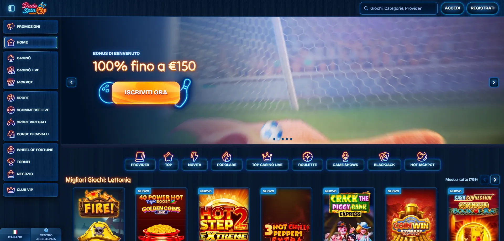 Dudespin Casino IT — panoramica della piattaforma di gioco online